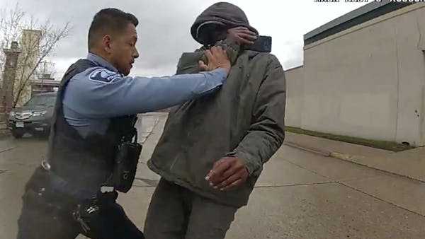 Minneapolis police bodycam video shows officer shoving man