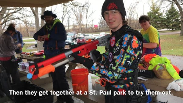 Who's playing with pricey, souped-up, super-fast Nerf blasters? Adults