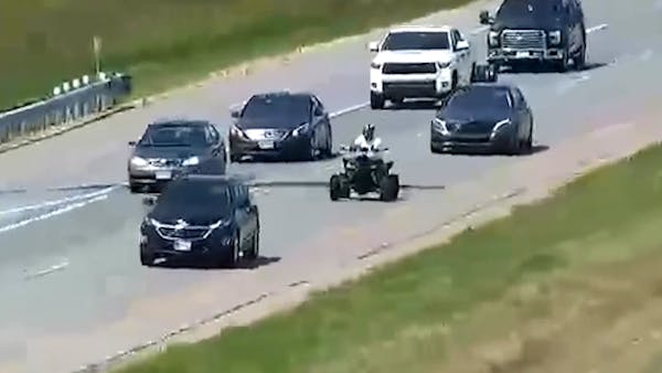 ATV rider travels many miles on Twin Cities interstates before being stopped