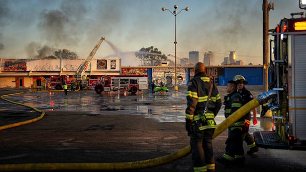 Fire crews fighting large blaze at vacant Kmart on Lake Street in Minneapolis