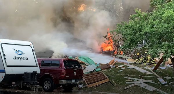 A look at the scene of the Hopkins house explosion