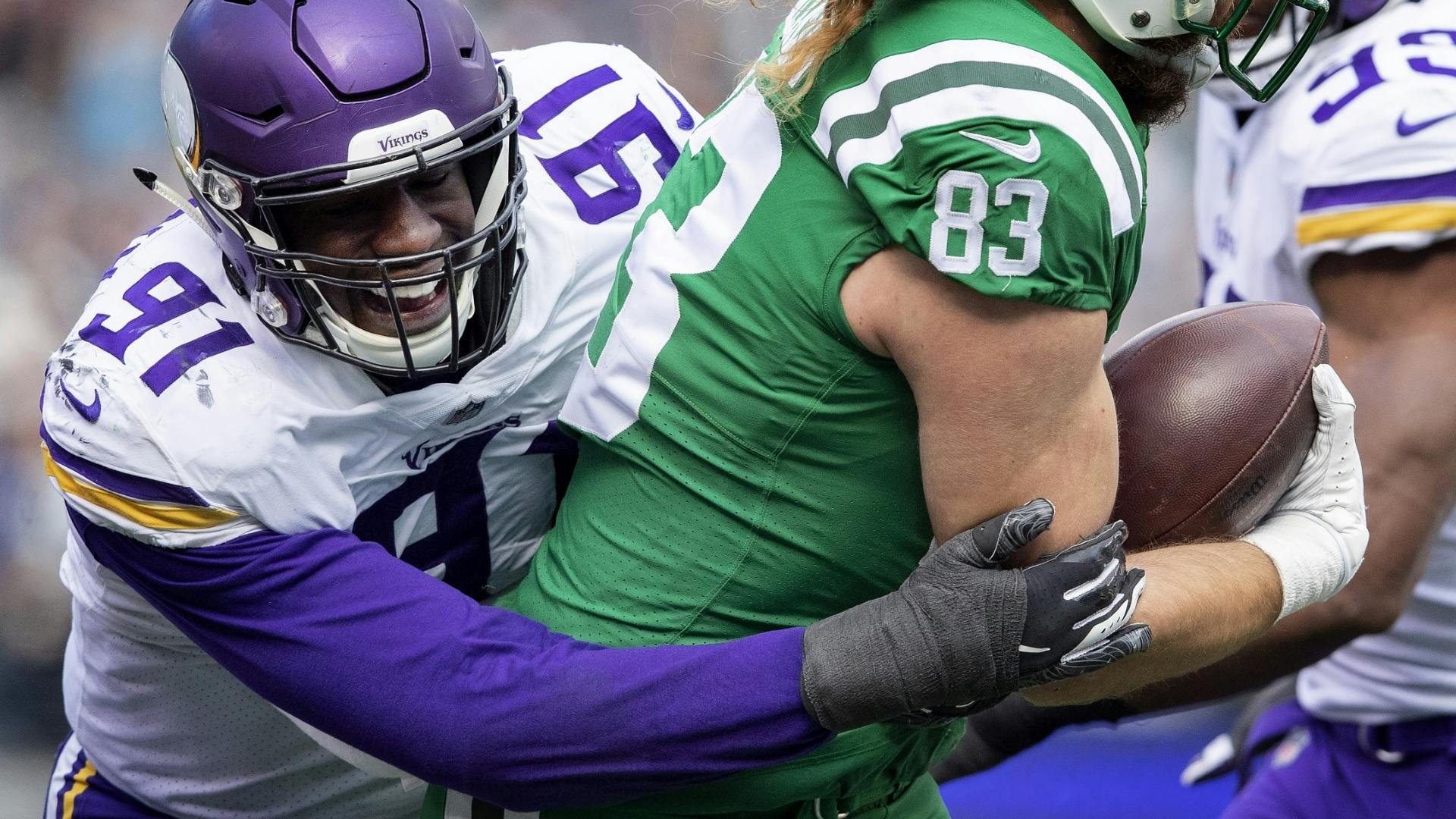 Vikings defensive end Stephen Weatherly has made a lot of improvements since his rookie season, and attributes his growth to defensive line coach Andre Patterson.