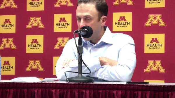 Pitino and Gophers players on exhibition win