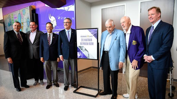 Sid Hartman Interview Room unveiled at new Vikings facility