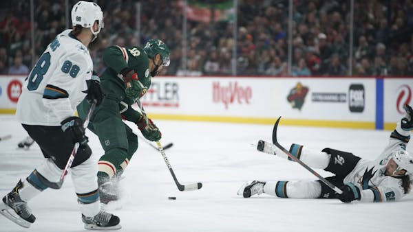 Wild can't catch up to Sharks in another home loss
