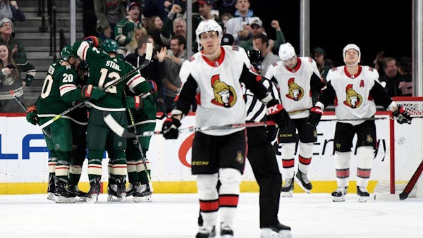 Wild wins in a rout over Ottawa, and keeps its eyes off the standings