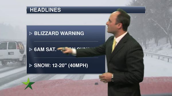 Blizzard warning for Duluth and North Shore this weekend