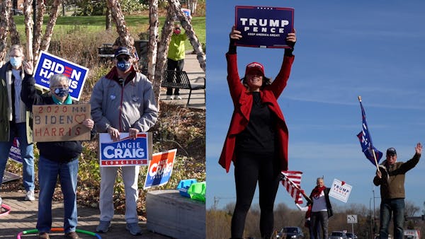 Trump and Biden supporters enthusiastic day before election in Minnesota