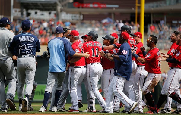 Twins, Rays get a bit overheated in seventh inning