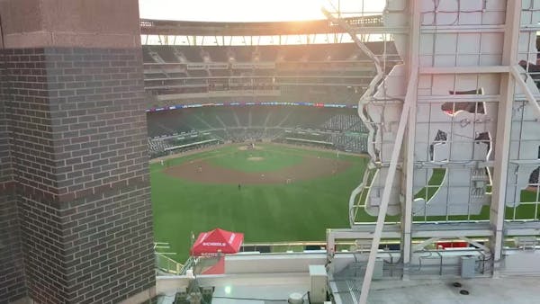 Two Brewers fans go to great heights to watch game at Target Field