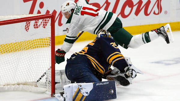 Shorthanded Wild falls to Sabres in shootout