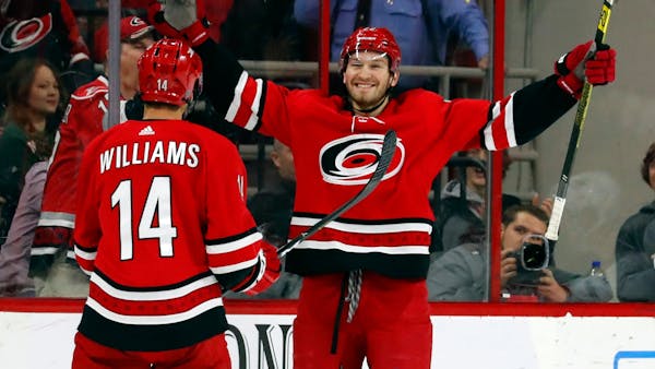Hurricanes pull away from Wild with three-goal third period