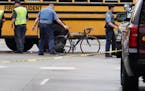 Bicyclist killed in crash with school bus in St. Paul