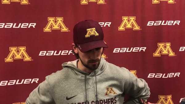 Jack Ramsey on scoring his first goal of the season for the Gophers
