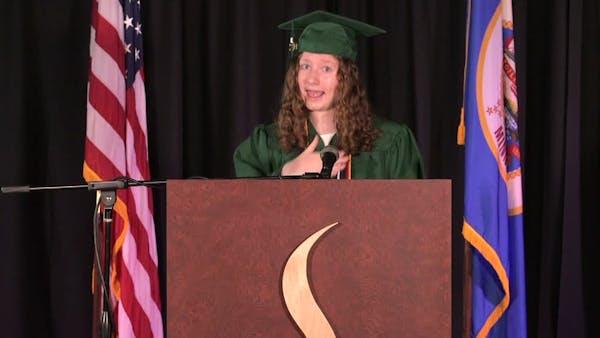 Minnesota valedictorian Isabella Dorval speaks