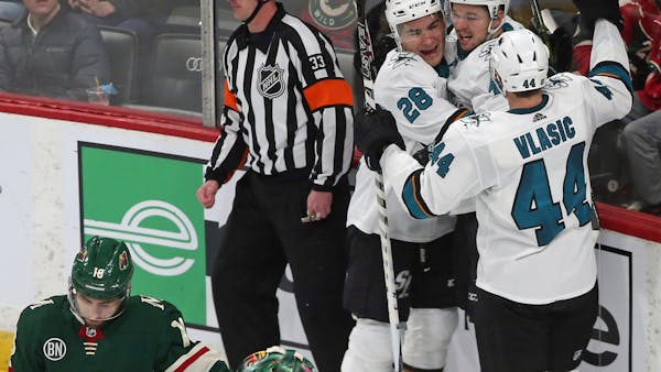 Wild offense comes up empty in loss to Sharks