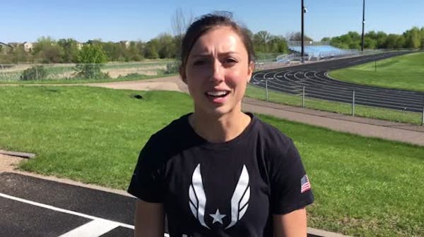 Anna Keefer on her record-setting jump