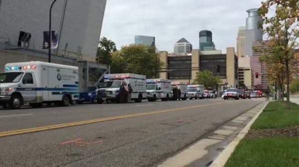 Ambulance procession for first responder killed in crash