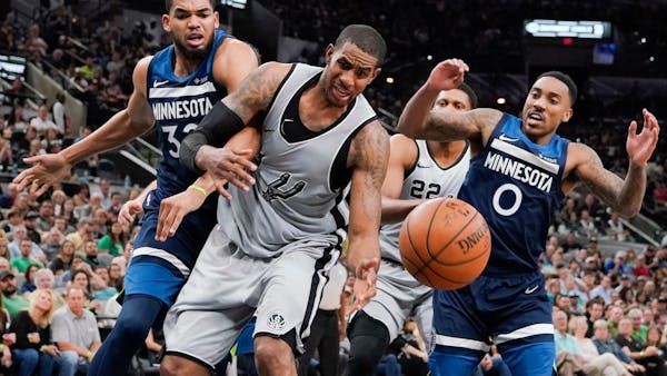 All tied up: Wolves lose 117-101 to Spurs