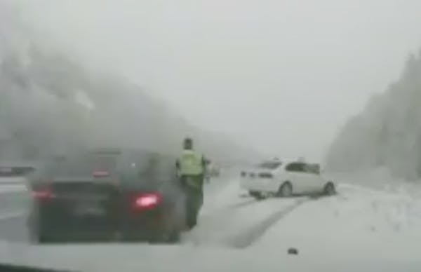 Utah trooper survives car strike on highway
