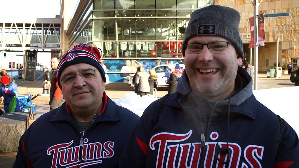 The Minnesota Twins held their annual free 'Breakfast on the Plaza' for opening day on Thursday morning.