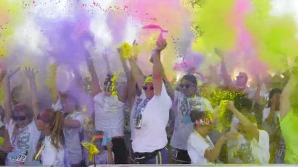 Rainbow of color at the Color Vibe 5K