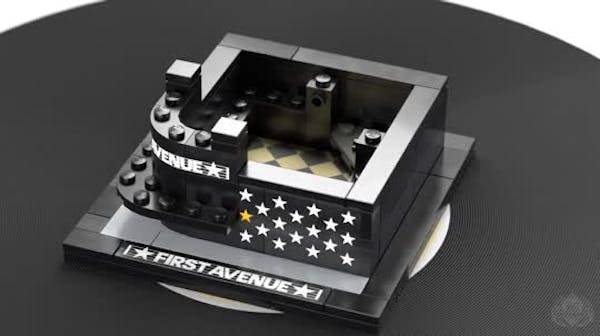 See the First Avenue Lego kit come together