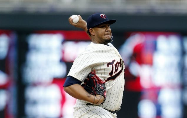 Called up to spot start on Sunday, Twins lefthander pitches seven innings to win first major league game.