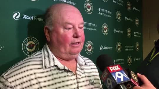 Wild coach Bruce Boudreau talks about his veterans and the line of Jason Zucker-Mikko Koivu-Mikael Granlund, after Day 2 of training camp Saturday.