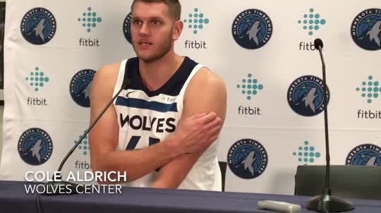 Wolves players Cole Aldrich, Aaron Brooks, Justin Patton, Amile Jefferson and Melo Trimble talk training camp at media day