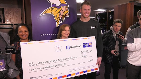 Rudolph named Vikings Man of the Year nominee