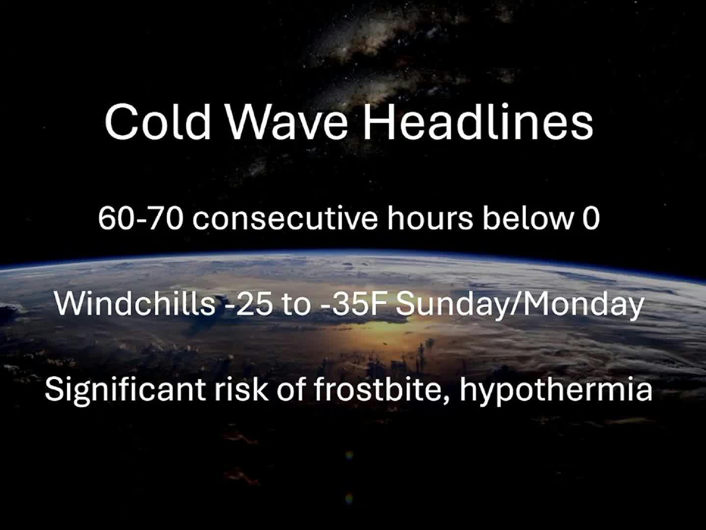 Enjoy relative warmth today and Friday because the coldest air of winter is on the way this weekend and early next week.