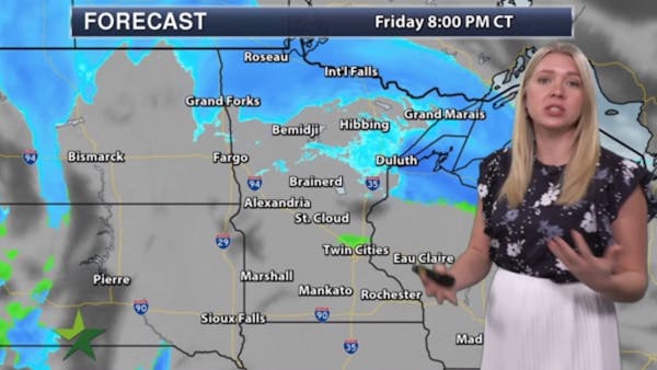 Evening forecast: Low of 25; clouds with a little snow starting