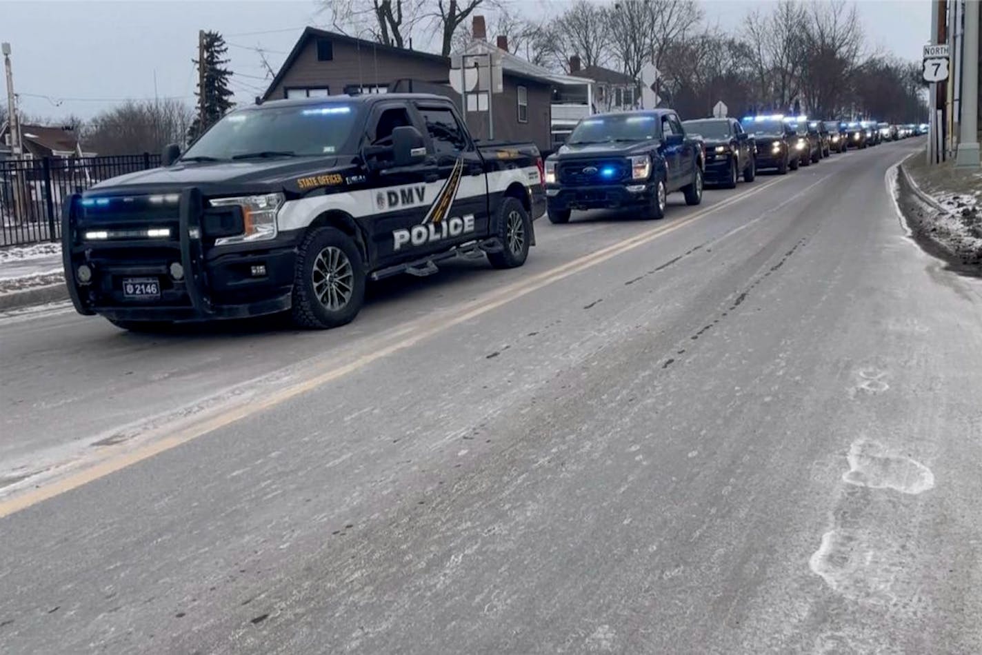 Law enforcement procession honors Minnesota native Border Patrol agent killed in Vermont