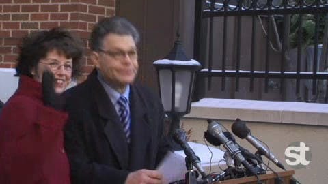 Al Franken speaks to the press about serving the citizens of Minnesota and earning their respect.