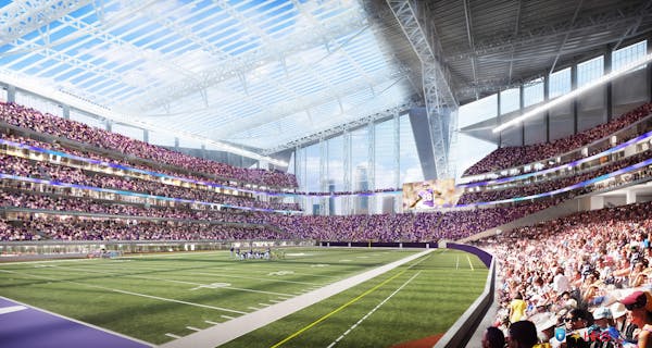 Fly-through of the new Vikings stadium