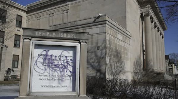 Temple Israel defaced by graffiti