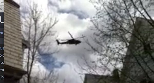 Edina native's video: Helicopters descend on Watertown