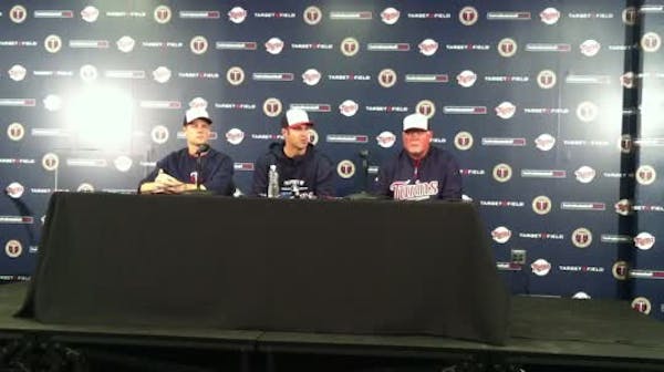 Mauer and Morneau discuss Opening Day