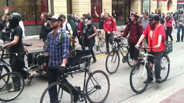 May Day demonstration turned police parade in Minneapolis