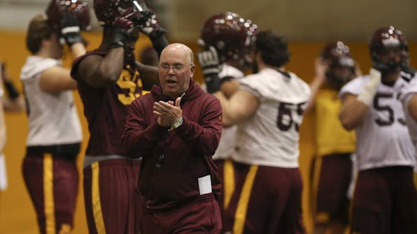Gophers football coach, players raring to go
