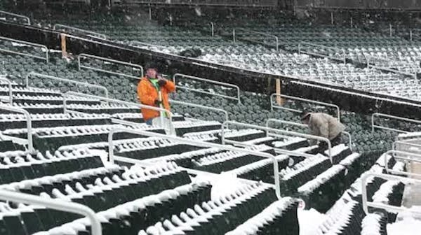 Snow? So what. Let's play ball!