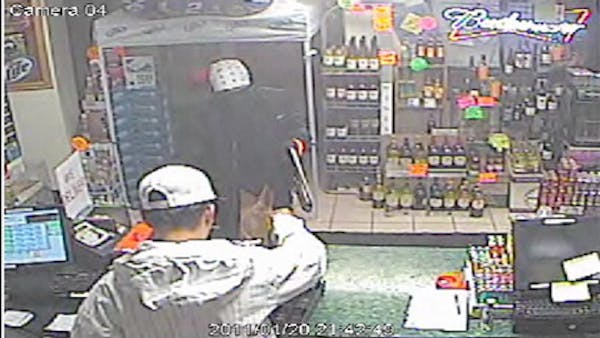Liquor store robbery caught on tape