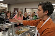 Food fight in the school lunchroom