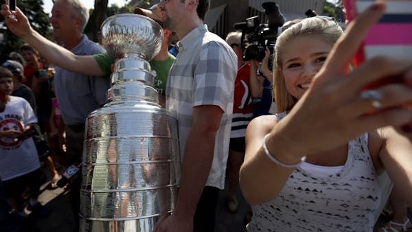 Eden Prairie's Nick Leddy brings the Stanley Cup home