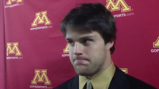 The junior forward talks about the Gophers' season-opening victory.