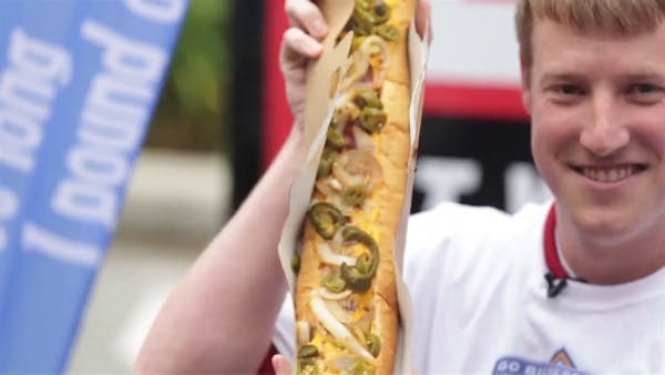Giant Slugger hot dog eating contest