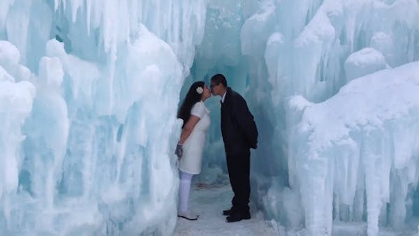 Fairy tale wedding at MOA Ice Castle