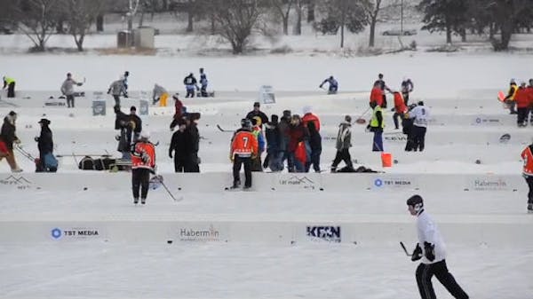 Pond hockey thrives at Lake Nokomis