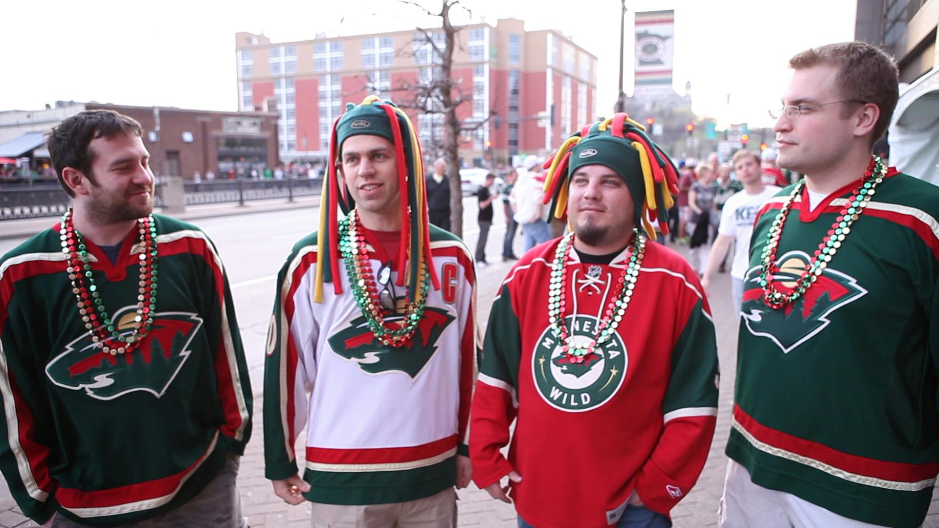 Fans got revved up for the Wild-Chicago Game 4 playoff game Tuesday and talked about what they wanedt to see during the game at the Xcel Energy Center in St. Paul.